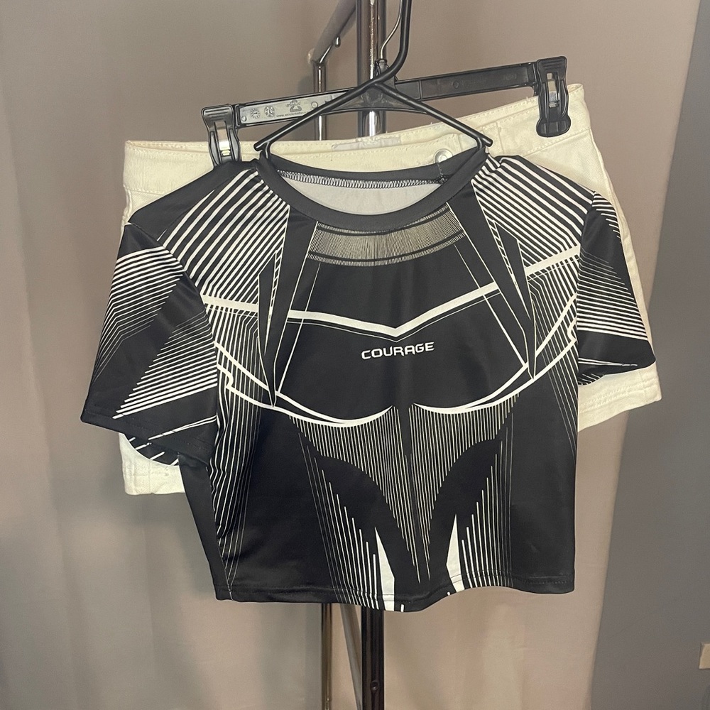 Courage Top + White Fashion Nova Skort (BOTH ITEMS NEW/ NEVER WORN BEFORE )